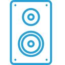 blue speaker icon